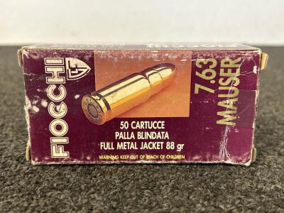 Box Of Fiocchi 7.63 Mauser 88 Gr.