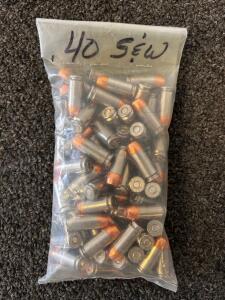 Bag Of 40 S&W Ammunition (Unkown Quantity)