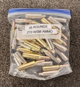 (36) Rnds Of .270 WSM Ammo