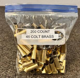 (200) Count Mixed 45 Colt Brass