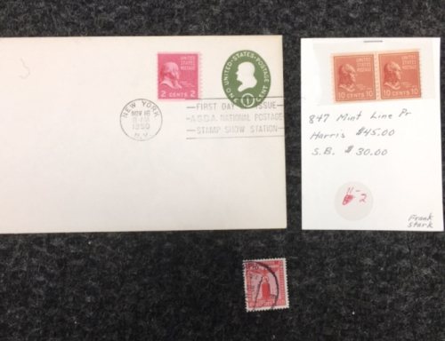 (2) 1939 John Tyler 10-Cent Stamps And More