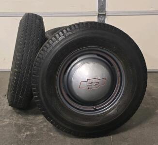 (4+spare) Chevy 1947-55 1/2 16in Rims And Tires