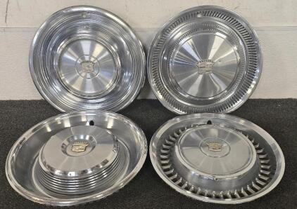 (4) Vintage Cadillac Hubcaps