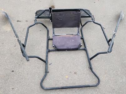 Cascade Mountain Tech Pontoon Boat Frame W/ Oars, Foldable Fabric Seat