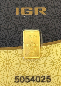 1Gram Fine Gold 999.9 Bar (IGR)