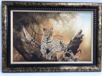 'Leopard's Lookout' Limited Edition Framed Print