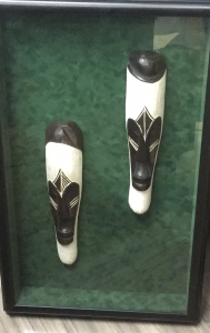 African 'Ngli Masks' in Shadow Box