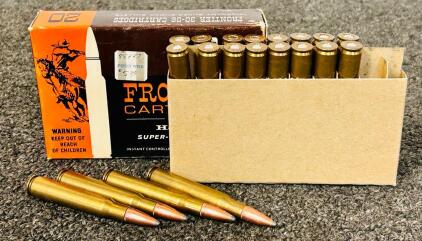 Vintage Box Of Frontier 30-06 180 Gr. Ammunition