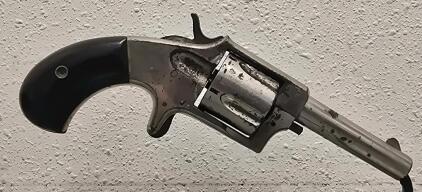 Antique Tycoon No. 4 Revolver, Nickel-Plated, Compact Size, For Parts/Display