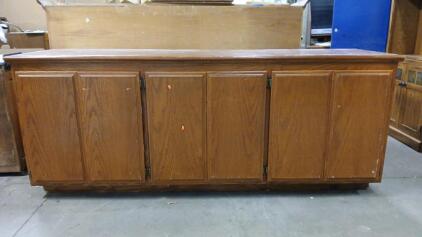 (1) Wooden Entertainment Cabinet -87"L x25"W x35"H