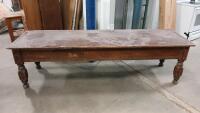 (1) Antique Wood Table -96"L x29"W x26"H