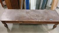 (1) Antique Wood Table -96"L x29"W x26"H - 2