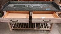 (1) Rachael Ray Home Monteverdi Sideboard Table W/ Drawers -64"L x22"W x40"H - 4