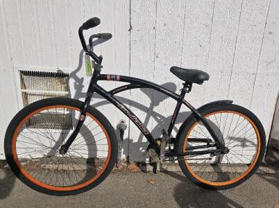 26" La jolla Black & Orange Beach lightweight aluminum street cruiser