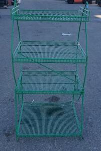 Green Metal Rack 25"x23"x51 5/8"