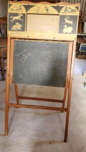 ( OFFSITE) Vintage Children's Chalkboard Easel 18"x37"