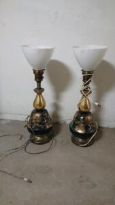 ( OFFSITE) (2) Vintage Napoleon III-Style Table Lamps