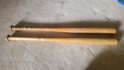 ( OFFSITE) (2) Vintage Wooden Baseball Bats