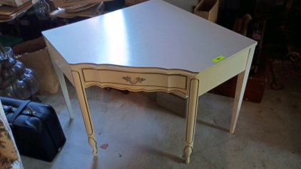 ( OFFSITE) Corner Vanity White Table 35x36x20