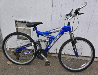 26" Blue Vertical Shockedge Bike .Cl(PLEASE READ DESCRIPTION)
