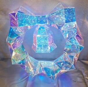 (1) 3D - LED Lit Weath. 16", Battery Or USB Powered
