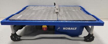 (1) Kobalt 24V 7" Wet Tabletop Tile Saw