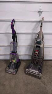 (1) Bissell PowerForce PowerBrush Pet XL Carpet Cleaner & (1) Hoover SteamVac Widepath Deep Cleaner