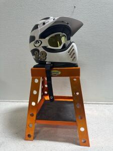 (1) Bike Helmet & (1) Motorcycle Stand