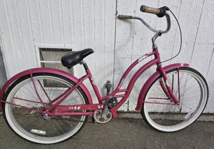 28" RED Schwinn DEL -SOL Retro Beach Cruiser