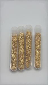 (4) Bottles Of Gold Flake/ Leaf Gold