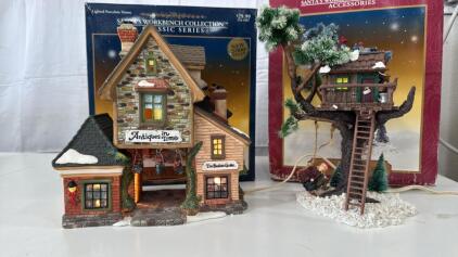 (2) Santas Work Bench- Antiques In Time & Village Tree House