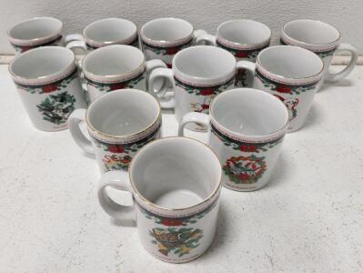(1) Tienshan Fine China "Deck the Halls" 12 Days of Christmas Mug Collection