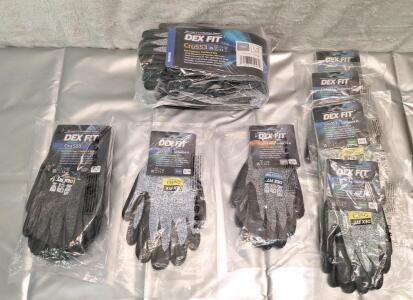(21) Assorted Size Pairs Of Dex Fit CRU553 Gloves, (4) Size XL/10, (12) Size L/9, (1) Size M/8 & (4) Size XS/6