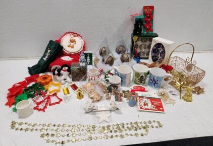 Assorted Cookie Cutters, Ornaments, And Holiday Supplies
