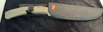 Veteran Made Knife W/Custom Antler Handle