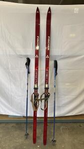 Government Issued Fischer Crown Ski&rsquo;s Size 200 & Easton Reflex Poles