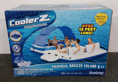 Bestway CoolerZ Tropical Breeze 6-Person Floating Island Raft Lounge