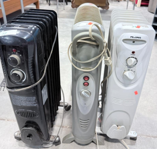 (3) Electric Space Heaters