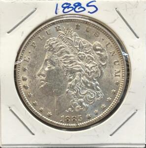 1885 Morgan Silver Dollar, Lady Liberty, Eagle Design, 90% Silver