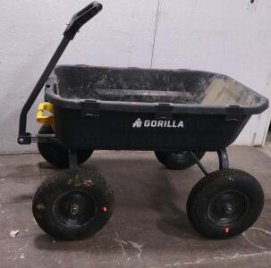 (Black) Gorilla Carts Gorilla Carts 4-cu ft Poly Yard Cart-Like New