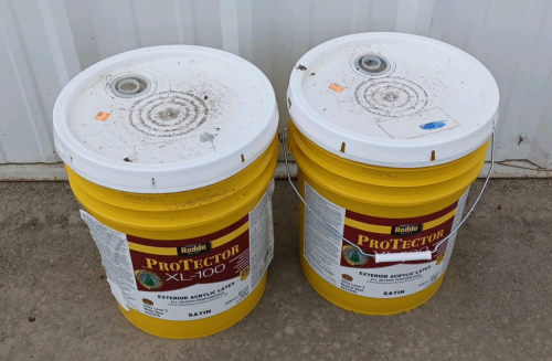 (2] 5 Gallon Buckets of Rodda Paint Protector XL-100 Exterior Acrylic Latex Base