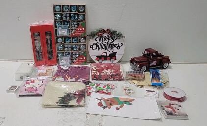 (3) X-Mas Sweaters (2) Boxs of Ornaments (2) Nutcrackers & More