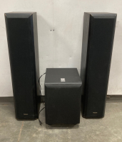 (2) Technics Speaker Towers & JBL Subwoofer