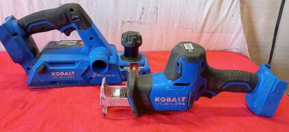 Kobalt 24-volt Brushless Handheld Planer Without Battery, Kobalt 24-volt Variable Speed Brushless Cordless Reciprocating Saw Without Battery
