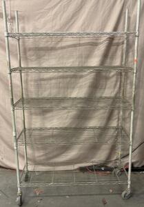 Metal Wire Shelf H 6&rsquo; 4&rdquo; W 3&rsquo; 11&rdquo; L 1&rsquo; 6&rdquo;
