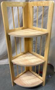 Folding Corner Shelf H 3&rsquo; 2&rdquo; W 1&rsquo; 5&rdquo; L 1&rsquo;