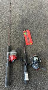 Shakespeare 28" Medium (4-8 Lb. Line) Fishing Pole and Zebco Fishing Pole
