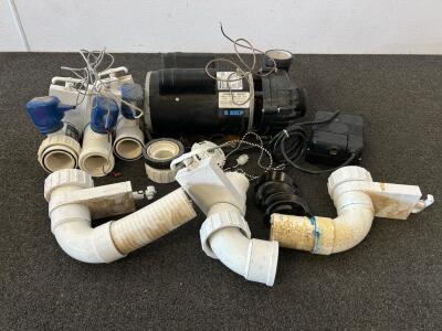 Hot Tub Parts: Power Right A-C Motor, Pipe Attachments and Pieces