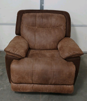 Brown Leather-Like Reclining Chair