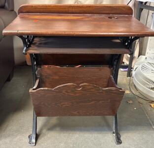 Antique School Desk H 2&rsquo; 3.5&rdquo; W 1&rsquo; 9.5&rdquo; L 1&rsquo; 5&rdquo;